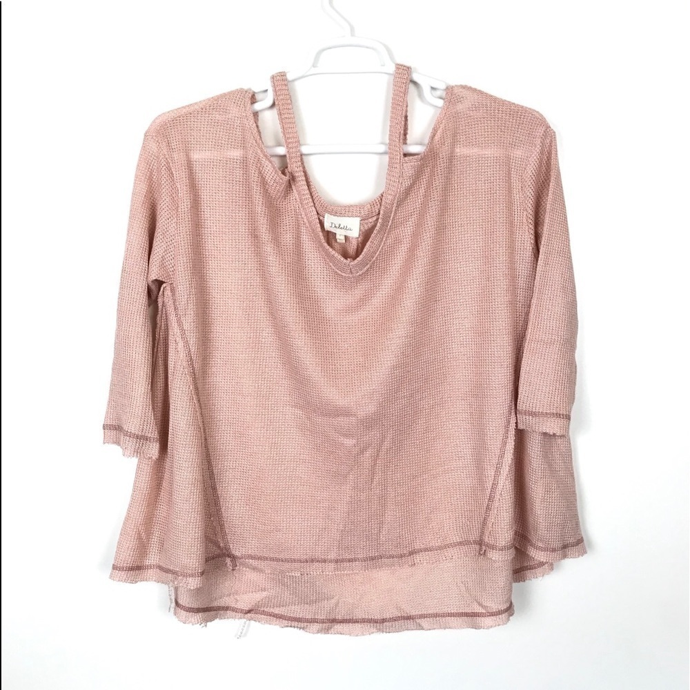 Anthropologie Deletta Millipa Pink Sweater Small